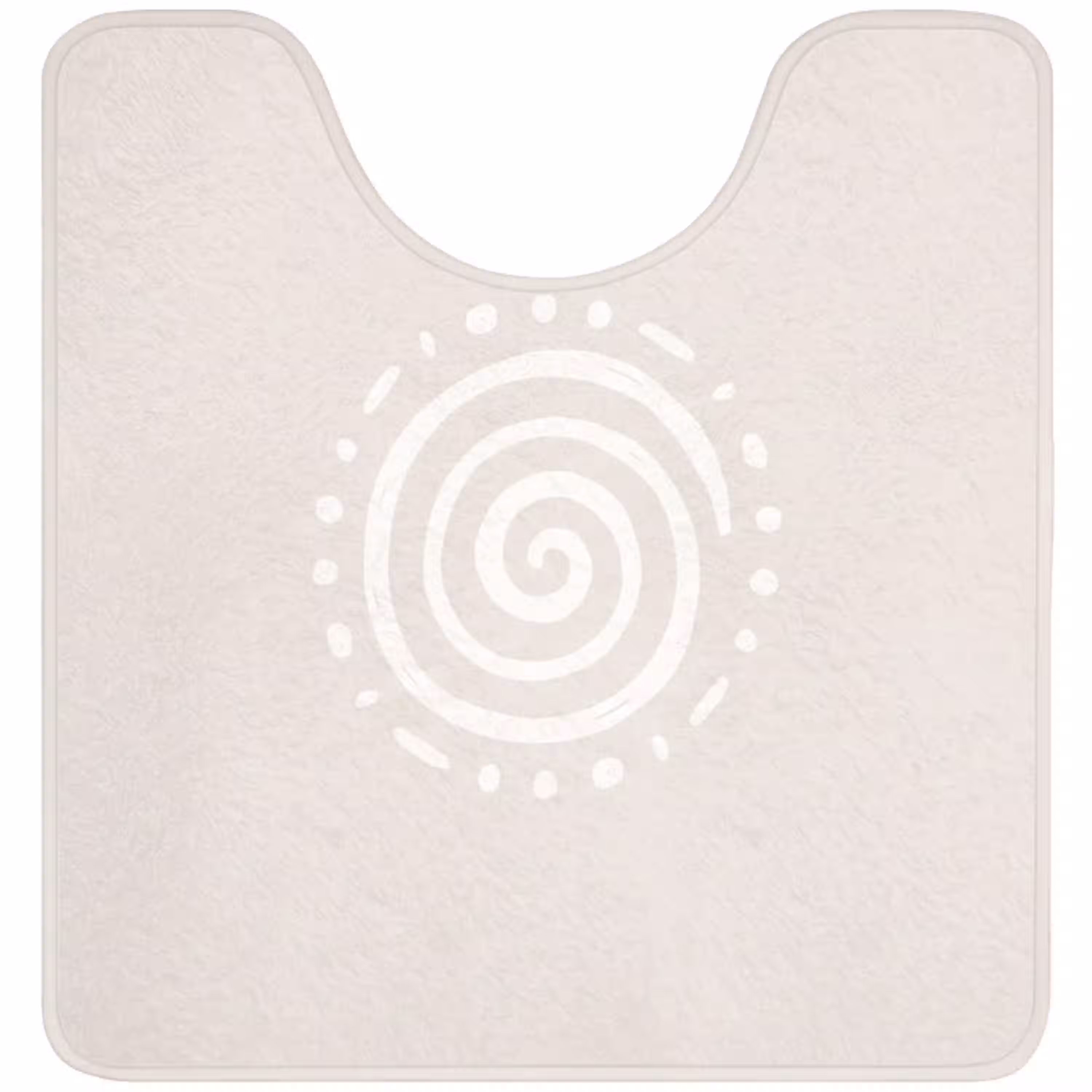 Symbool - Spiraal - Abstract - Minimalistisch - Beige WCmat U-uitsnede middel -3d