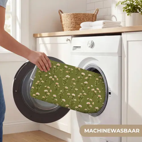 Landelijk - Bloemen -  Groen WCmat klein 1009 -USP_WasbaarNL