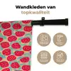 Appels - Rood - Stippen Wandkleed katoen klein 269 -sfeer2
