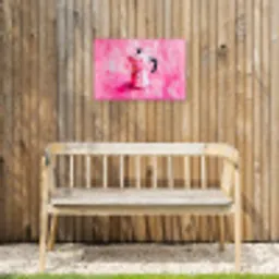 Roze - Verf - Coffee Tuinposter op houten frame 2 cm dik klein -sfeer4