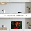 Vrouw - Vruchten - Papaja - Ananas keuken achterwand spatscherm klein -voor_na_NL
