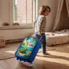 Schildpad in tropisch water met flamingo Kinderkoffer - Blauw klein -sfeer1