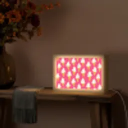 Softijs - Horentje - Roze Light Box met kabel (Tafellamp) klein 924 -sfeer4