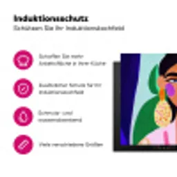 Portret - Vrouw - Modern Inductie beschermer vinyl 3mm klein -zzzzzzz-lf-ups