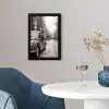Eland - Auto - Gewei - Zwart - Wit fotolijst zwart zonder passe partout klein -sfeer4