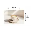 Cappuccino - Schuim - Schotel - Beige Placemat vinyl groot -specs