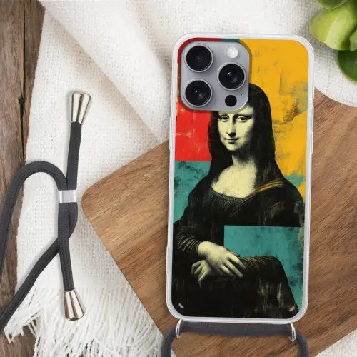 Vrouw - Kleurvlakken - Klassieke schilderkunst Hoesje iPhone 16 Pro Max met koord klein -sfeer4