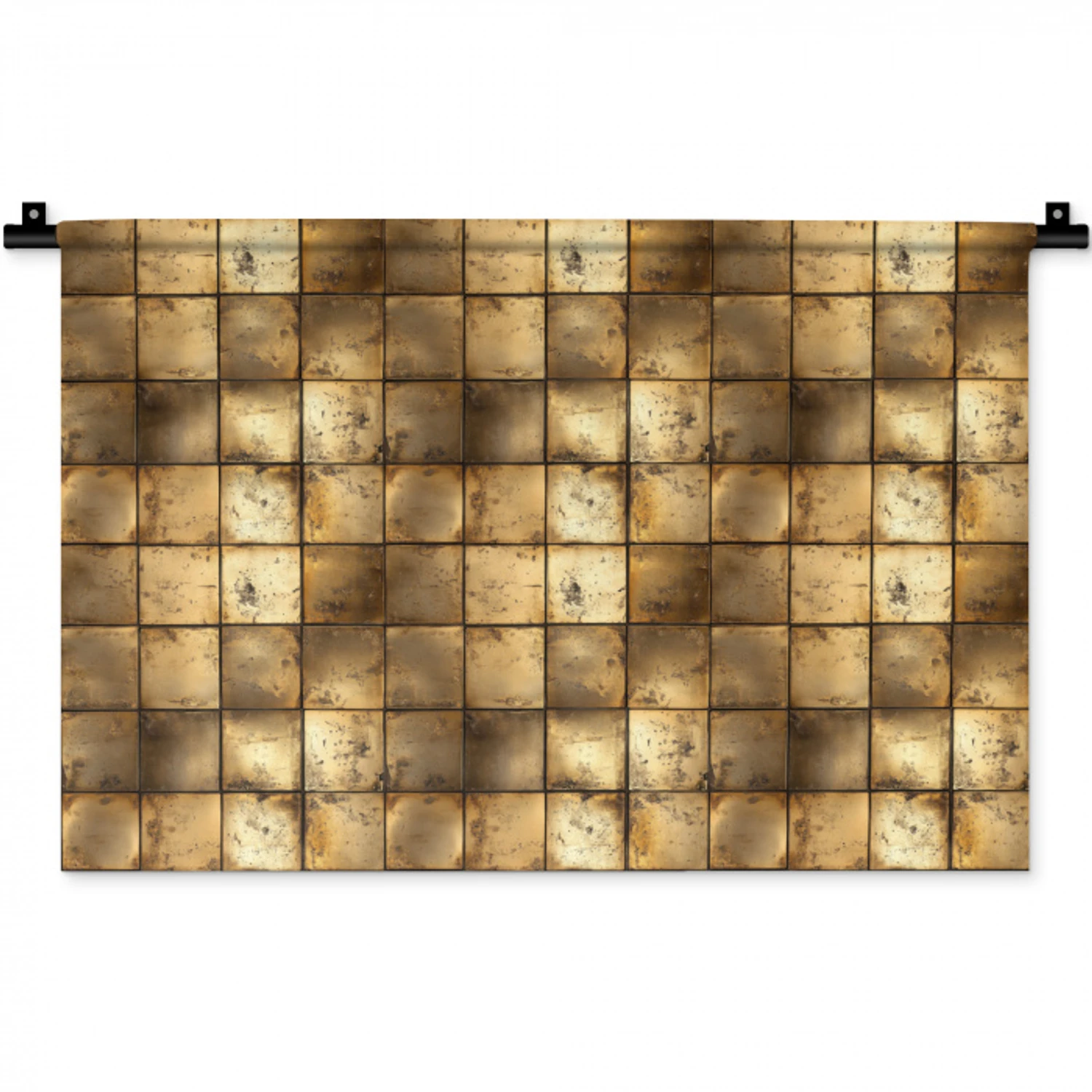 Geometrisch - Tegels - Goud Wandkleed katoen klein 269 -zz3d