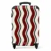 Golvende strepen in rood NBS - Handbagage koffer - Unisex middel -productfoto_recht