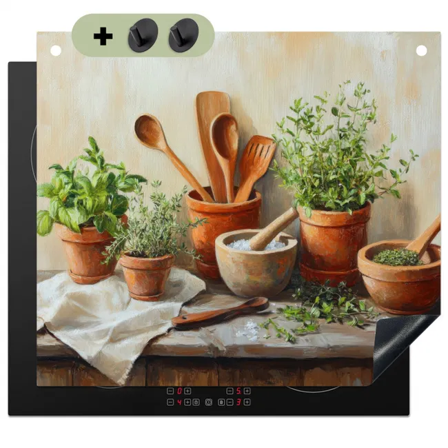 Induktion beschemer mit haken - Töpfe - Kräuter - Holz