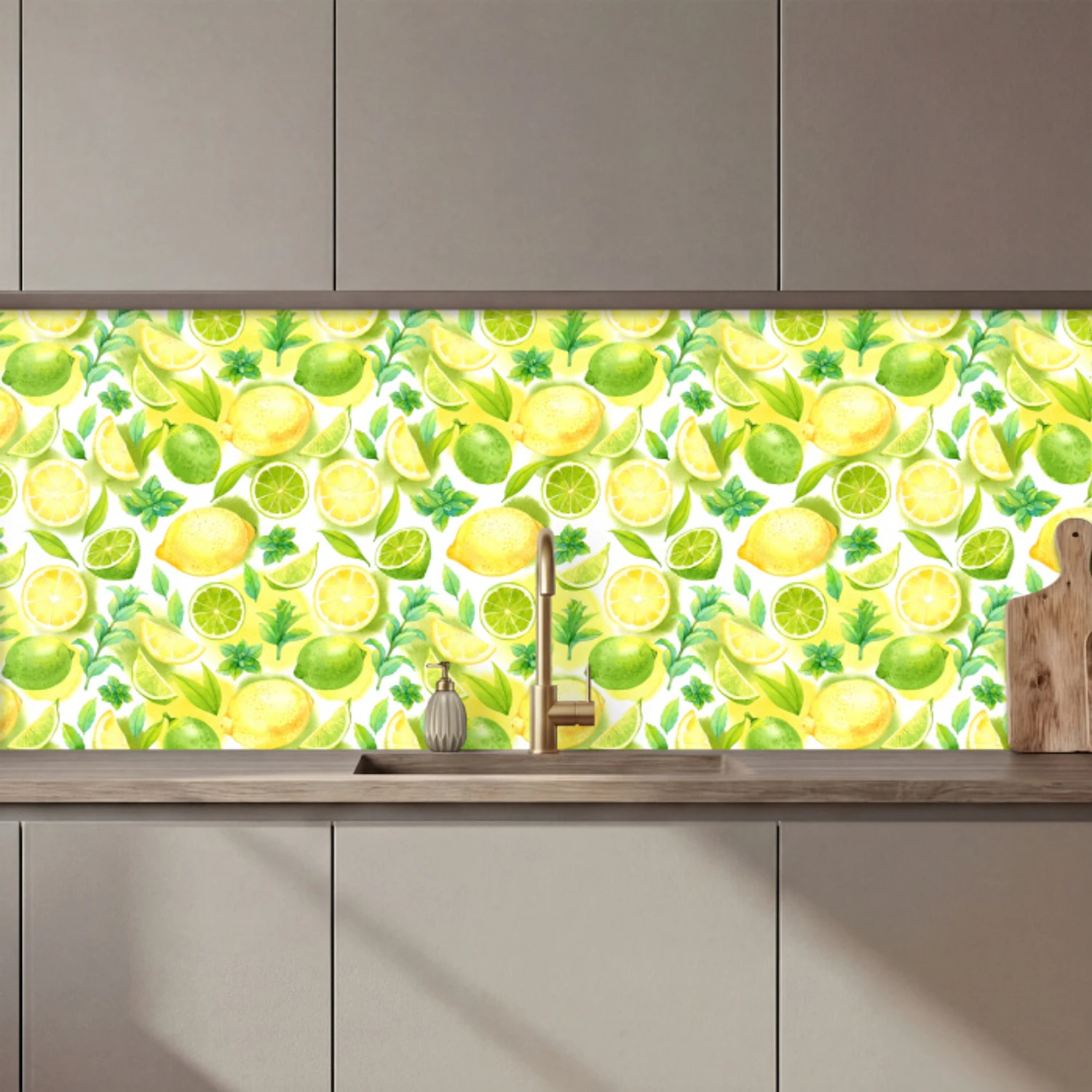 Citroen - Geel - Limoen - Groen keuken achterwand 2 middel 871 zz_3dshopping