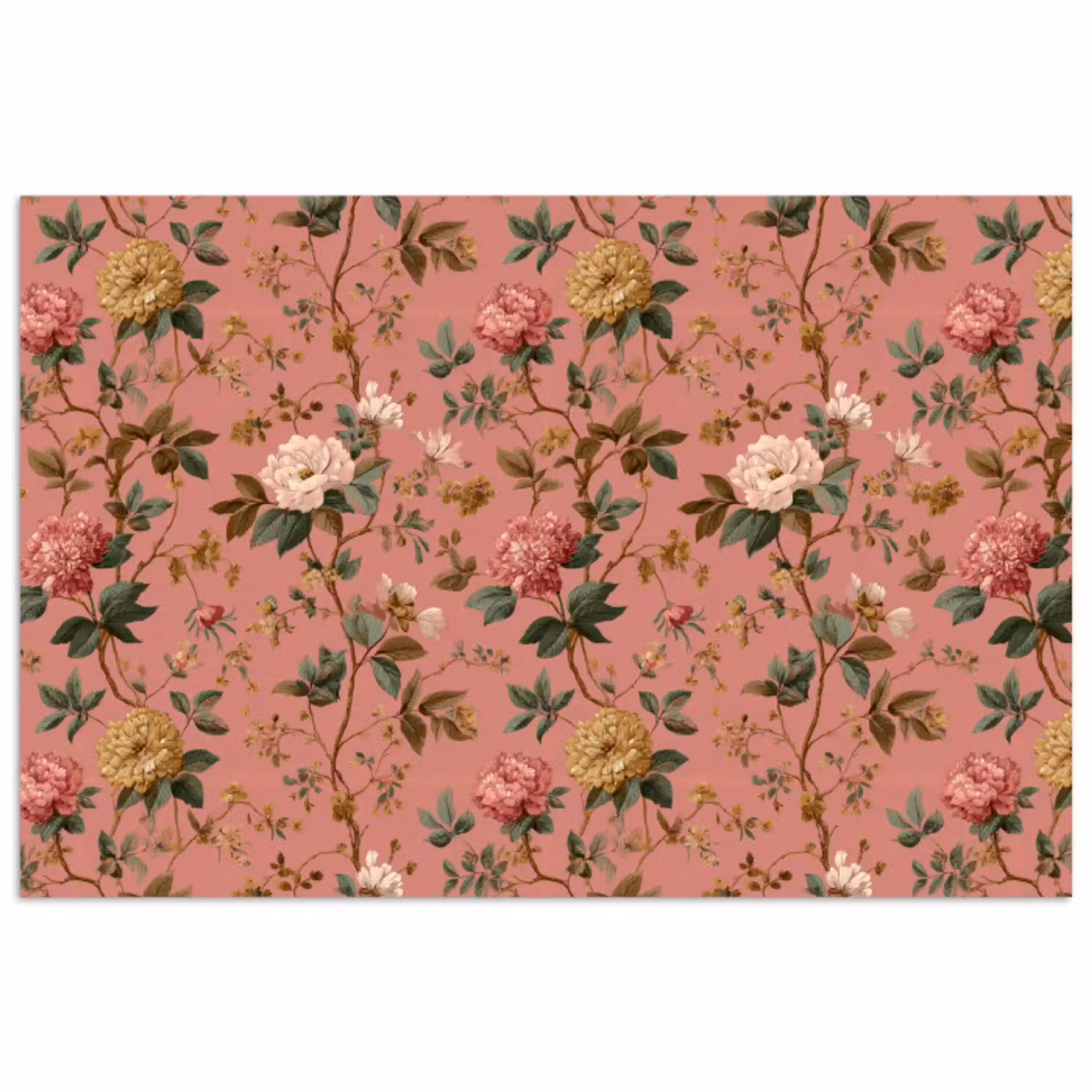 Klassiek - Botanisch - Roze poster papier klein 62 -3d