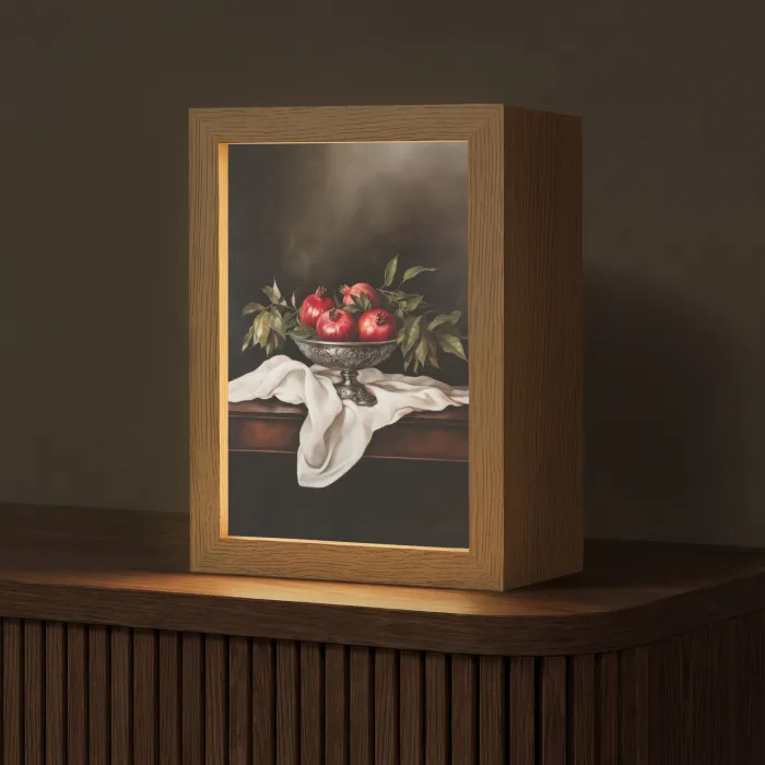 Granaatappels - Klassiek - Vintage Light Box met kabel (Tafellamp) klein -z3d_website