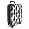 Zwarte vormen op een witte achtergrond NBS - Handbagage koffer - Volwassenen Unisex middel -productfoto_3d