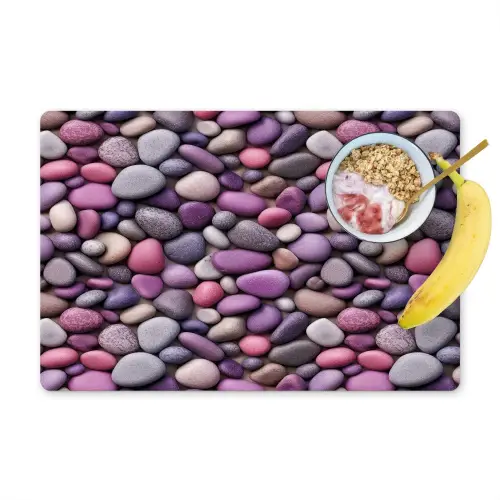 Kiezels - Paars - Roze Placemat vinyl groot 368 -zzzproduct_Kitchenyeah-website