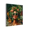 Vrouw - Panterprint - Jungle - Natuur - Luxe aluminium wit klein -3d