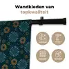 Blauw - Patroon - Retro Wandkleed katoen klein 269 -sfeer2