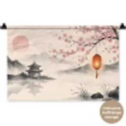 Zon - Japans - Traditioneel Wandkleed katoen klein -t3d_DE