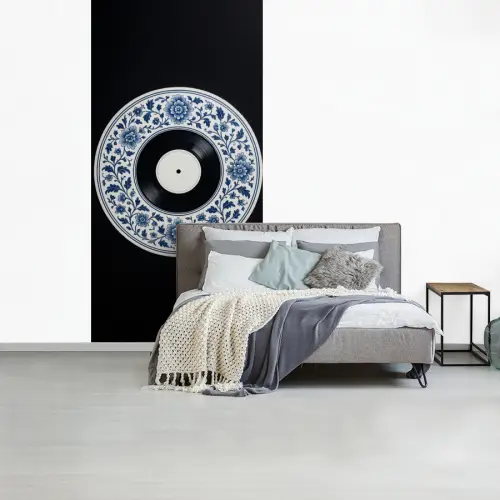 Vinyl - LP - Delfts Blauw - Muziek fotobehang vinyl groot -slaapkamer