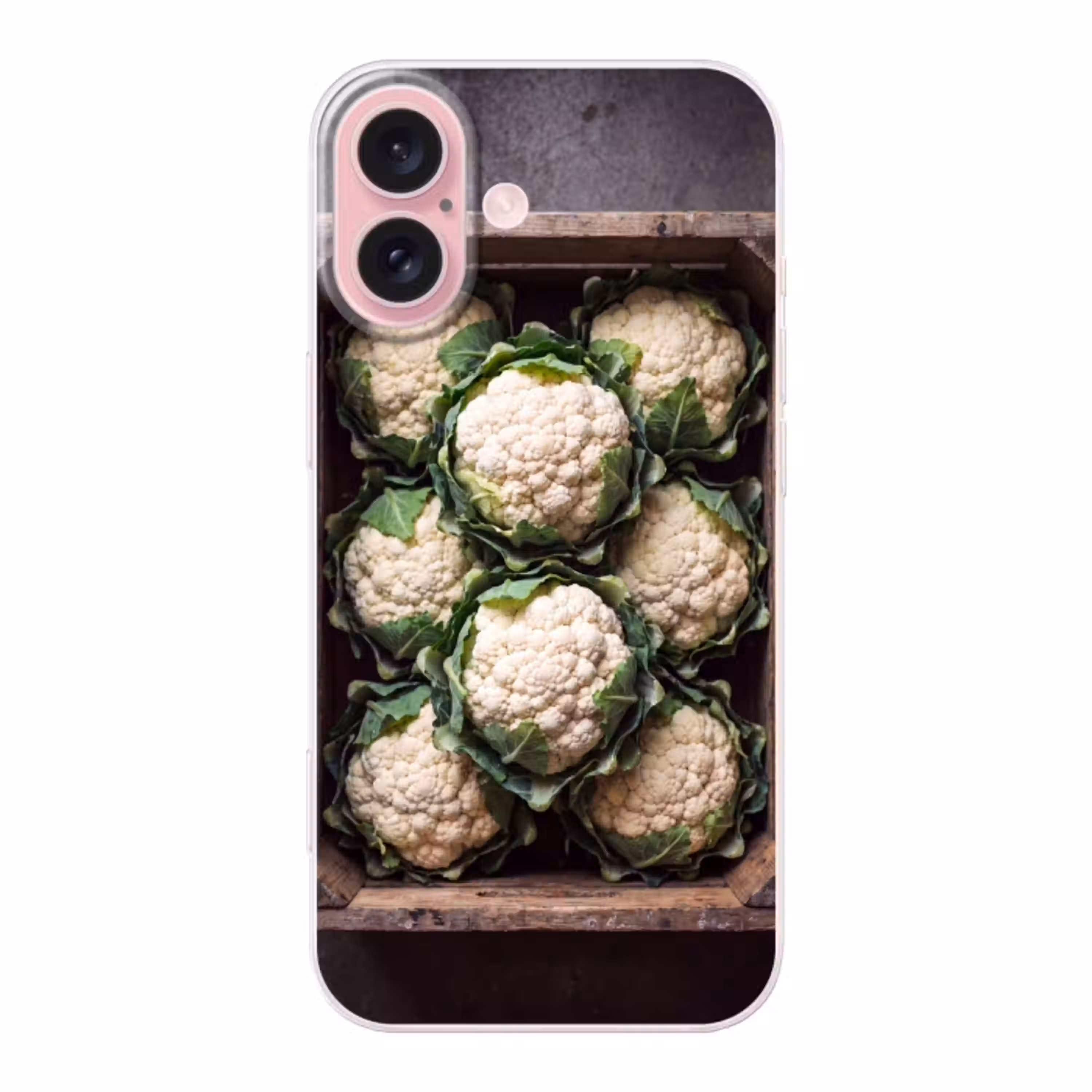 Bloemkool - Houten kist Apple iPhone 16 klein -3d