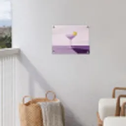 Cocktail - Paars - Minimalistisch - Citroen tuinposter los doek klein -sfeer8