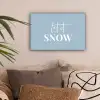 Sneeuw - Winter - Blauw - Let it snow canvas 2cm klein -sfeer1