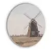 Windmolens - Landschap - Veld Akoestische PET Vilt - Rond klein -3d