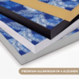 Palmblad - Patroon - Blauw Textielframe zwart klein 947 -USP_kleurenNL