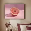 Grapefruit - Roze - Disco - Shiny Textielframe zwart klein -sfeer1