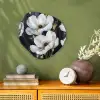 Bloemen - Wit - Abstract Wandcirkel Organisch Forex 3mm klein -sfeer2
