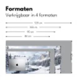 Sneeuwlandschap - Bergen - Rivier - Winter Muismat XXL klein -sfeer5