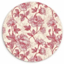 Pioenrozen - Modern -  Rood Wandcirkel kunststof plaat 5mm dik klein 188 -3d