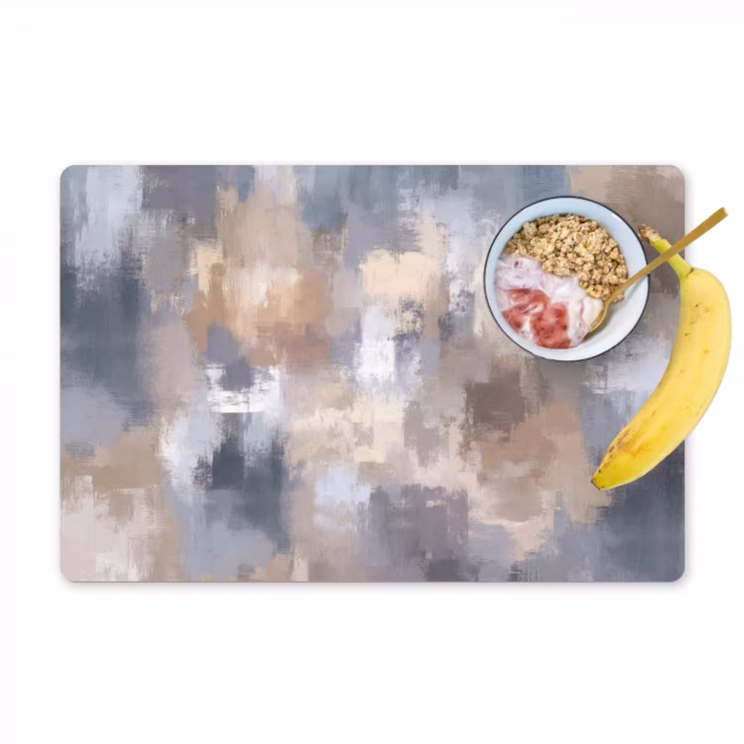 Penseelstreken - Schilderij - Beige Placemat vinyl groot -zzzproduct_Kitchenyeah-website