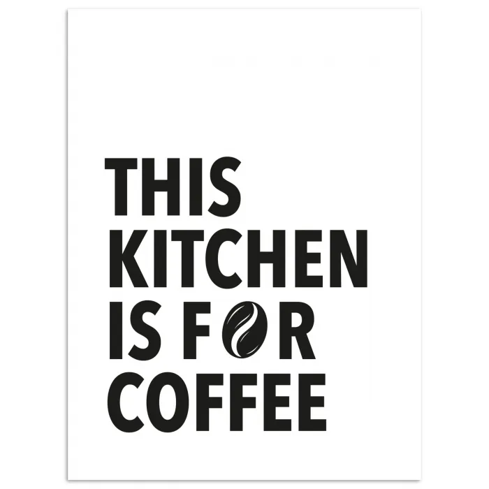 Quotes  - Koffie - Bonen - Modern poster papier klein -3d