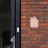 Effen roze - Sierlijk Naambord Huisje klein -sfeer2