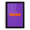 See the good - Oranje - Paars - Smiley fotolijst zwart zonder passe partout klein -3d