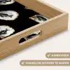 Oesters - Zwart - Vissen - Goud Dienblad Rechthoek middel -USP_HandgreepNL