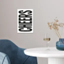 Retro - Cheers - Zwart - Decoratie poster papier klein -sfeer3
