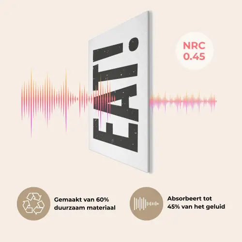 Decoratie - Eten - Zwart - Wit PET vilt klein -USP_NL