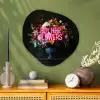 Quote - Bloemen - Vaas - Neon Wandcirkel Organisch Plexiglas middel -sfeer2