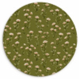Landelijk - Bloemen -  Groen Wandcirkel kunststof plaat 5mm dik klein 188 -3d