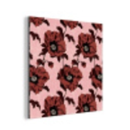 Bloemen - Retro - Rood aluminium wit klein 46 -3d