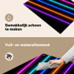 Esthetiek - Retro - Neon Inductie beschemer met haakjes klein -ky-schoon-nl