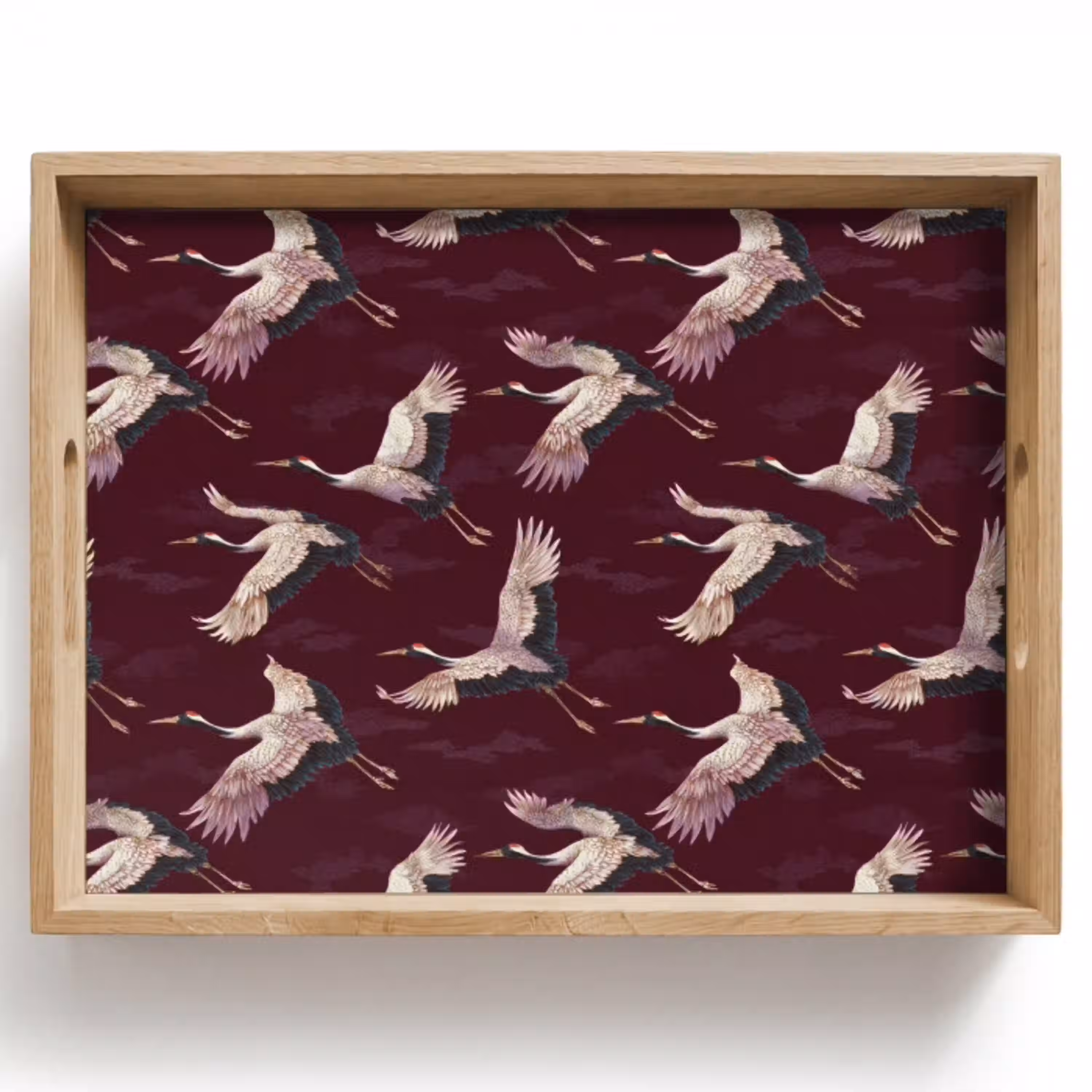 Kraanvogels - Klassiek - Bordeaux Dienblad Rechthoek middel 911 -z3d_shopping