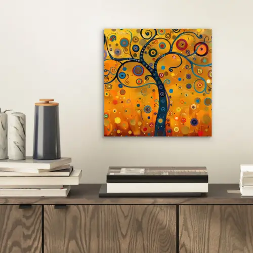 Abstract - Boom - Levensboom - Modern aluminium wit klein -sfeer1