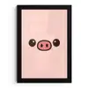 Varken - Roze - Minimalistisch fotolijst zwart zonder passe partout klein -3d