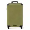 Lederen look grijs groen NBS - Handbagage koffer - Volwassenen Unisex middel -productfoto_recht