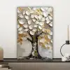 Boom - Beige - Grijs - Goud - Abstract canvas 2cm klein -sfeer6