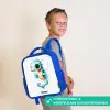 Blauw zeepaardje met grote ogen en luchtbellen Kinderrugzak - Blauw middel -sfeer3_NL