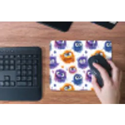 Monstertjes - Aquarel - Kleurrijk muismat rubber klein 262 -toetsenbord
